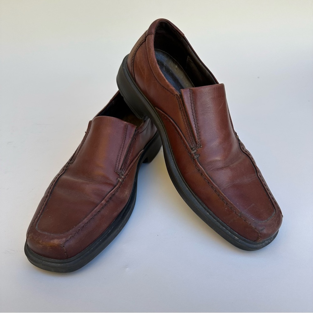 Ecco Shoes Mens EU 45 US 11 Brown Leather Loafers Slip On Comfort Berlin 49804